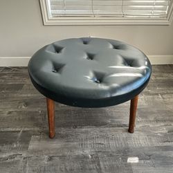 Lovely Green faux leather Ottoman Stool