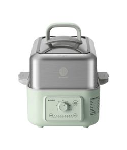 BUYDEEM G52 Electric Food Steamer 5.3Qt Stainless Steel Keep Warm 7 Preset Green