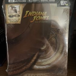 Indiana Jones and the Dial of Destiny Steelbook (4K Blu Ray Best Buy Exclusive)
