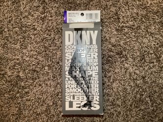 DKNY microfiber sheer lace toner control top pantyhose, color ivory, size: M