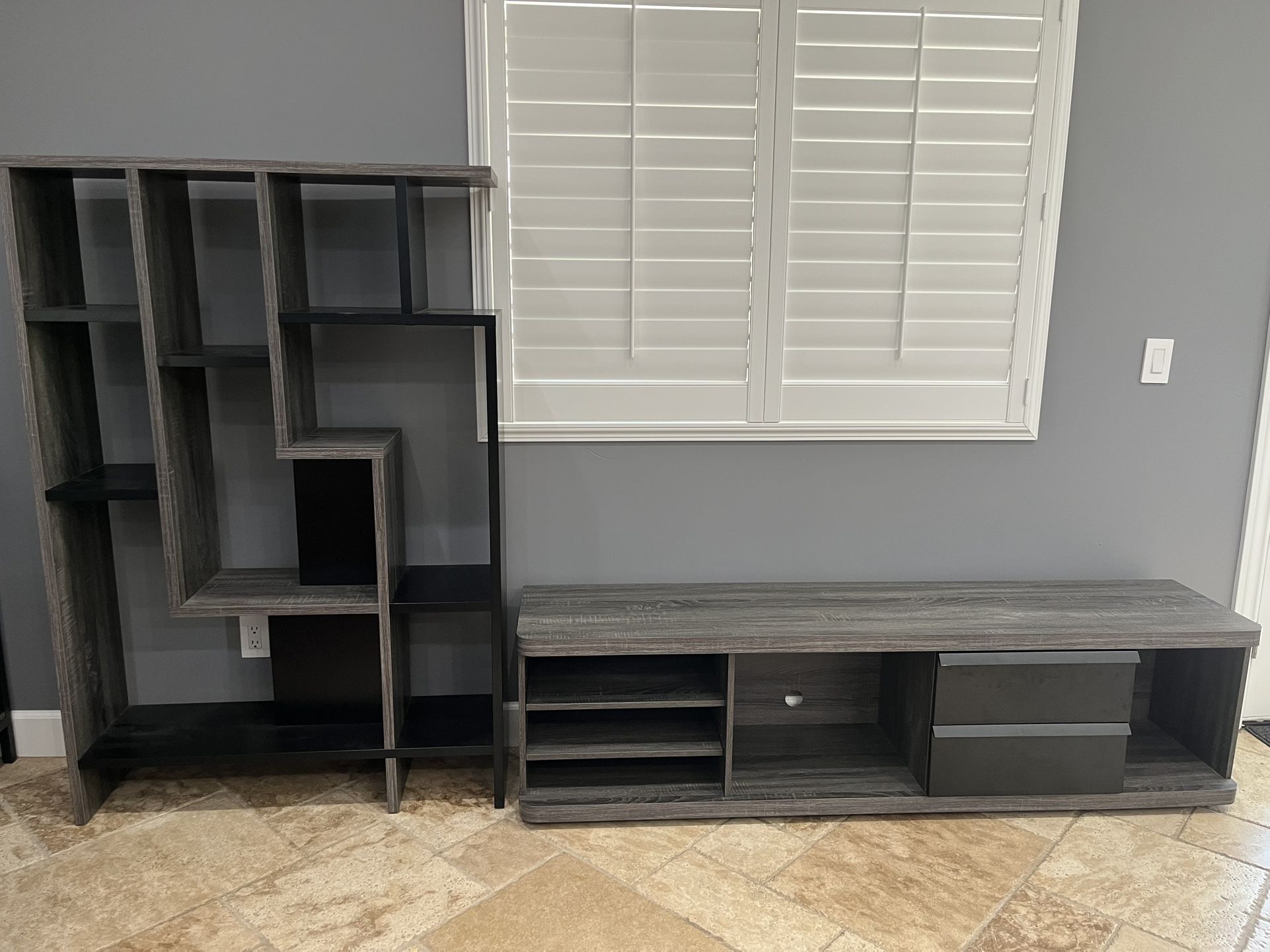 Tv Stand With Matching Bookcase