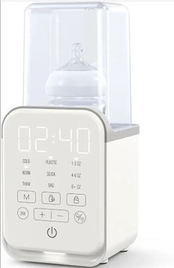 Bottle Warmer 10-in-1 Universal Baby Bottle Warmers for All Bottles Milk Warmer with Night Light, Timer, Steri-lize, Auto Shut, Temperature Fast Bottl