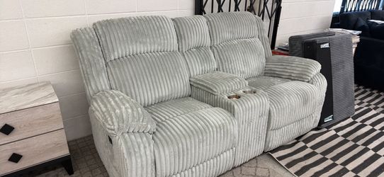 New corduroy recliner love seat / free delivery