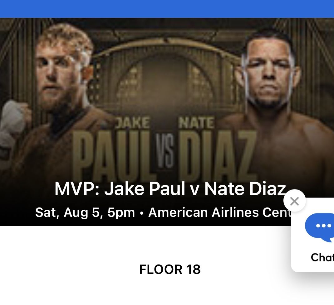 Jake Paul V Nate Diaz Floor Seats