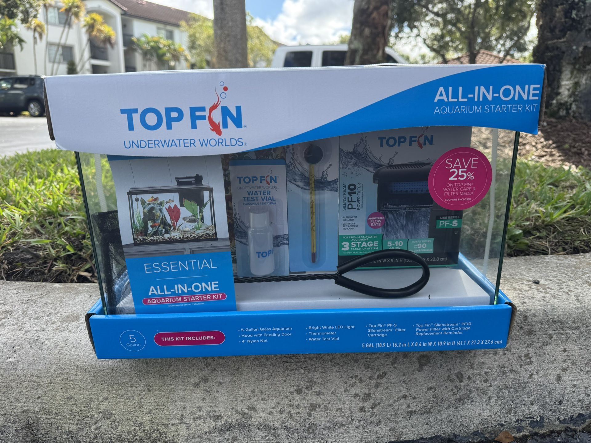 Brand New Top Fin 5 Gallon Aquarium Kit