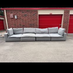 Gray Modular Cloud Sectional Couch