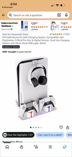 Wall mount kit with charging station