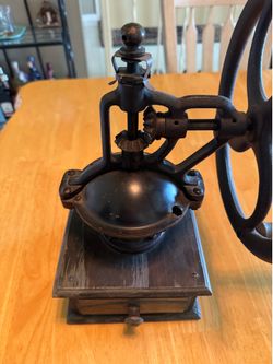 Vintage Coffee Grinder - Wood and Iron