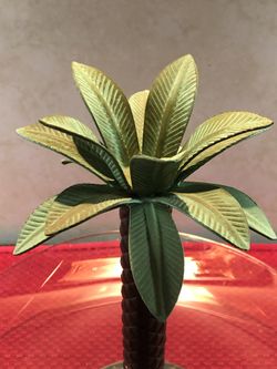 PALM TREE - SERVING DISH WITH PEDESTAL