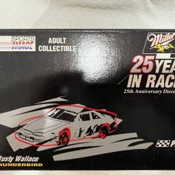 1996 Rusty Wallace #2 Miller 25 Years of Racing Silver Ford Thunderbird 1/24