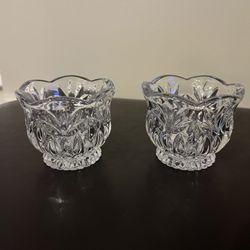 Princess House 24% Lead Crystal Votive Holders 2 Pieces