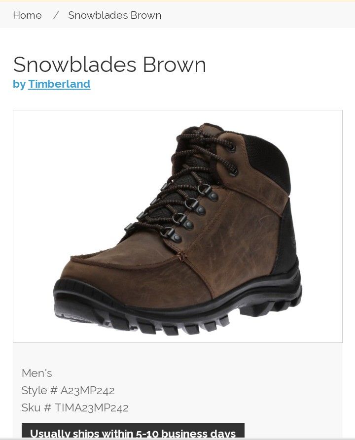 TIMBERLAND SNOWBLADES BROWN..... CHECK OUT MY PAGE FOR MORE ITEMS