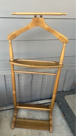Antique Authentic antique Valet Stand with Hanger and Accessory Rack