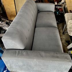 Light Grey Couch W/ Lamp 