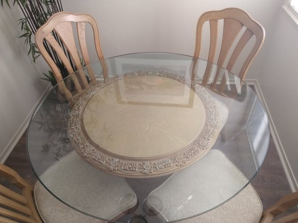 Beautiful Wood Table Glass Cover