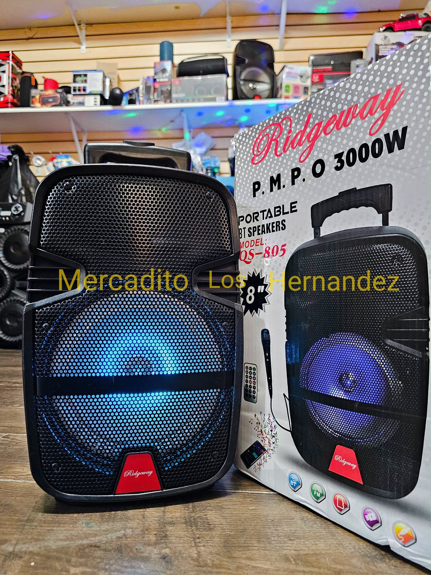 Portable Bluetooth Speaker 8" Woofer - New In Box . SUPER BASS - 3000w - SUPER DEAL