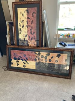 2 large decorative pictures