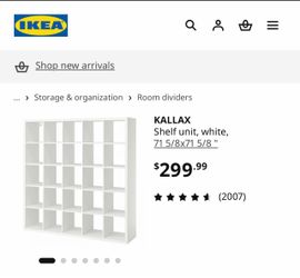 White shelving must go