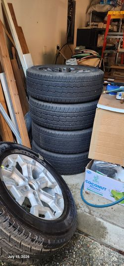 Rims and Tires- came off of 2017 Nissan Titan XD Platinum.