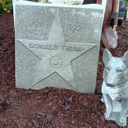 Concrete Donald Trump Sign