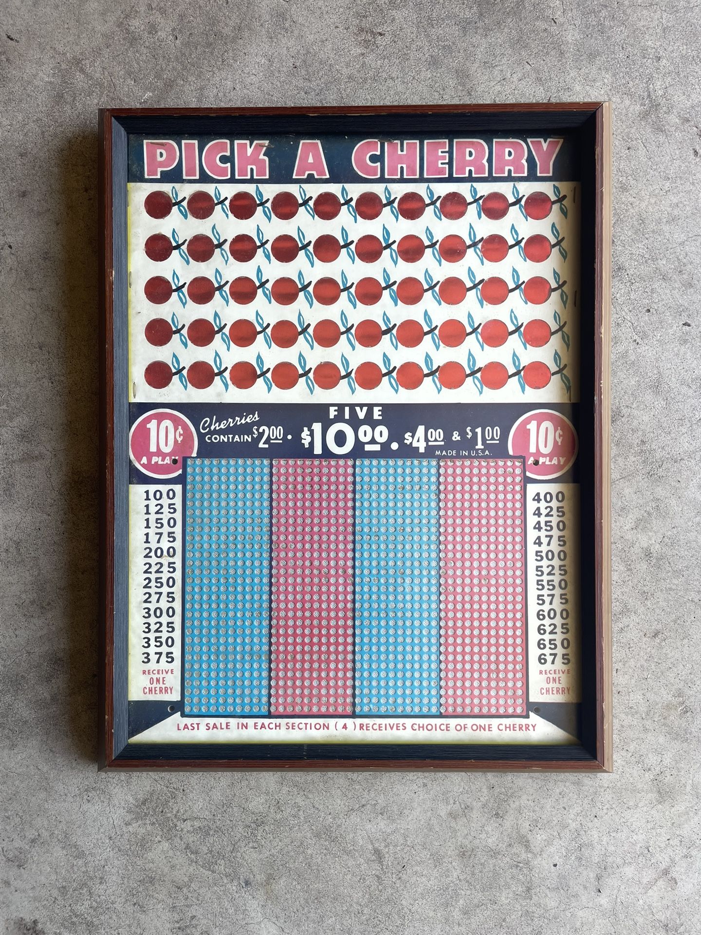 Vintage Punchboard