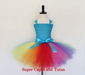 Rainbow Tutu Dress/ Troll Tutu Dress