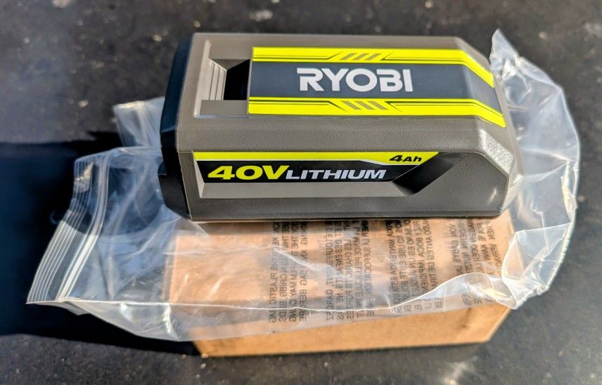 New Ryobi 40V lithium battery