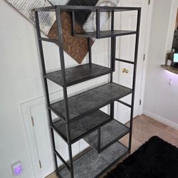 Tall Open Geometric Bookcase