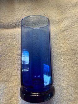 Anchor Hocking Essex Cobalt Blue 10-Panel Iced Tea Glass 16 oz 6 3/8"
