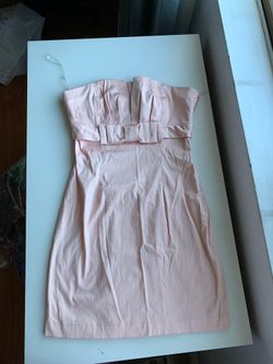 Strapless pale pink dress size small