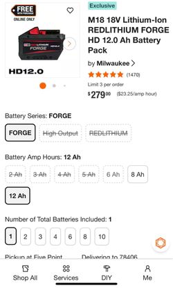 M18 forged batteries