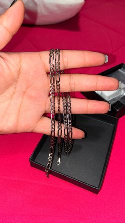 Silver Figaro Link Chain Necklace 4mm 22in.
