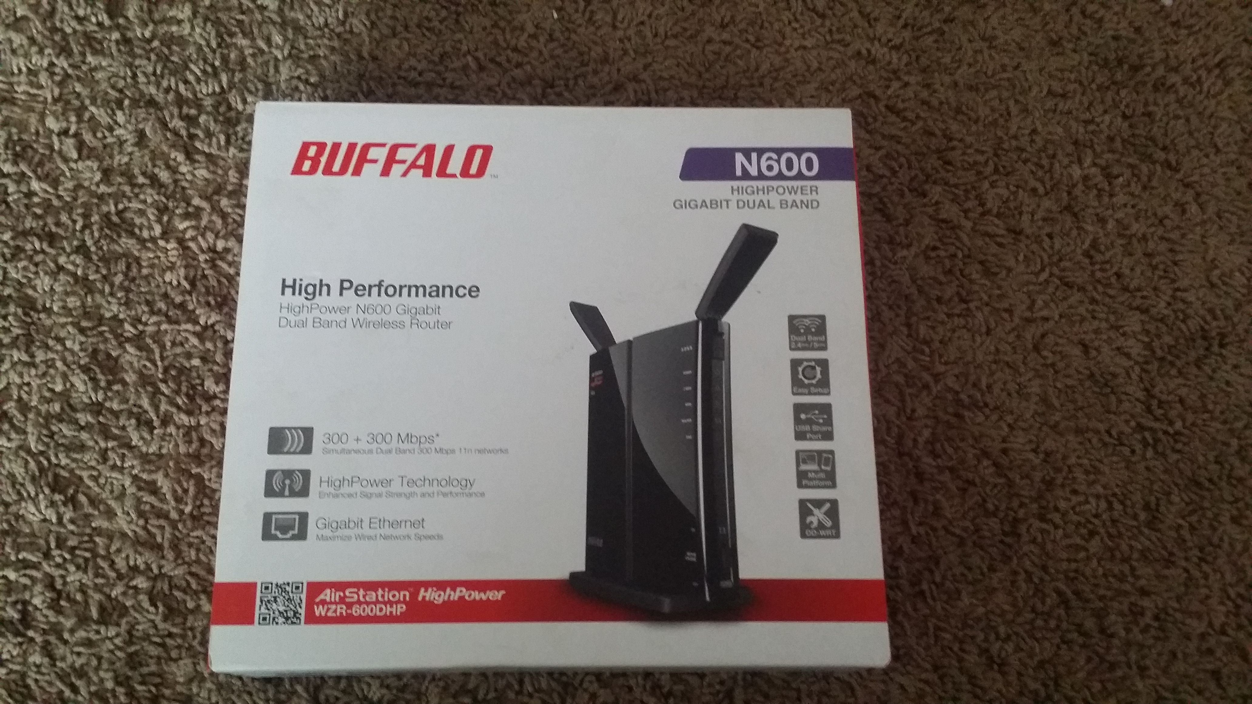 Brand new Buffalo WZR-600dhp retails for $90