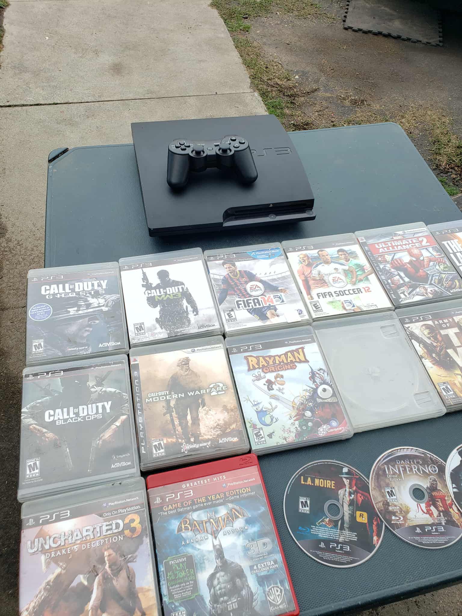 Playstation 3 Slim PS3 With 1 Controller. 20 Great Games... & Free Delivered For $320!... Is Big Combo Deal. All work 100% trade are welcome yes come 