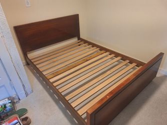 Brown Wooden Full-sized Bedframe