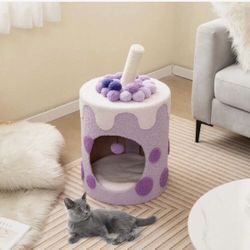 Bubble Tea Cat Tree With Scratching Post