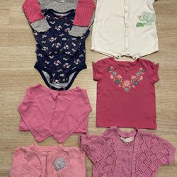 4 Pack Jumpsuit, 3 Pack Baby Cardigan, 1 Pink Top ,  6 Months & Up 