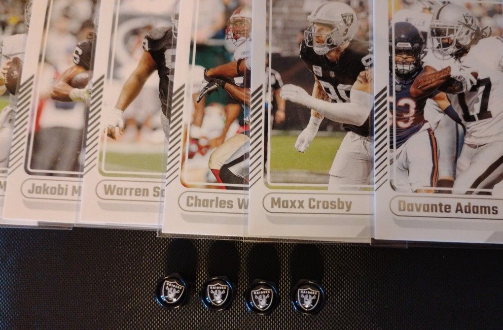 Raiders Tire valve caps And Cards