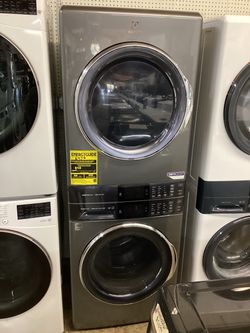 Electrolux 4.5 cu.ft. Stacked Washer and 8 cu.ft. Electric Dryer with SmartBoost Premixing New Scratch and Dent