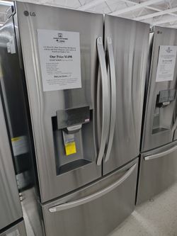 $749 (THIS WEEK ONLY: 50% OFF FRENCH 3 DOOR REFRIGERATORS) LG 28Cu Ft 36 W