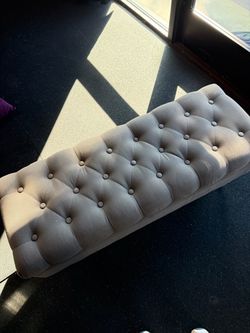 Tufted Upholstered Bench Ottoman