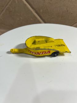 Vintage 1968 Honda Trailer Matchbox Cast Metal Lesney Motorcycle Hauler