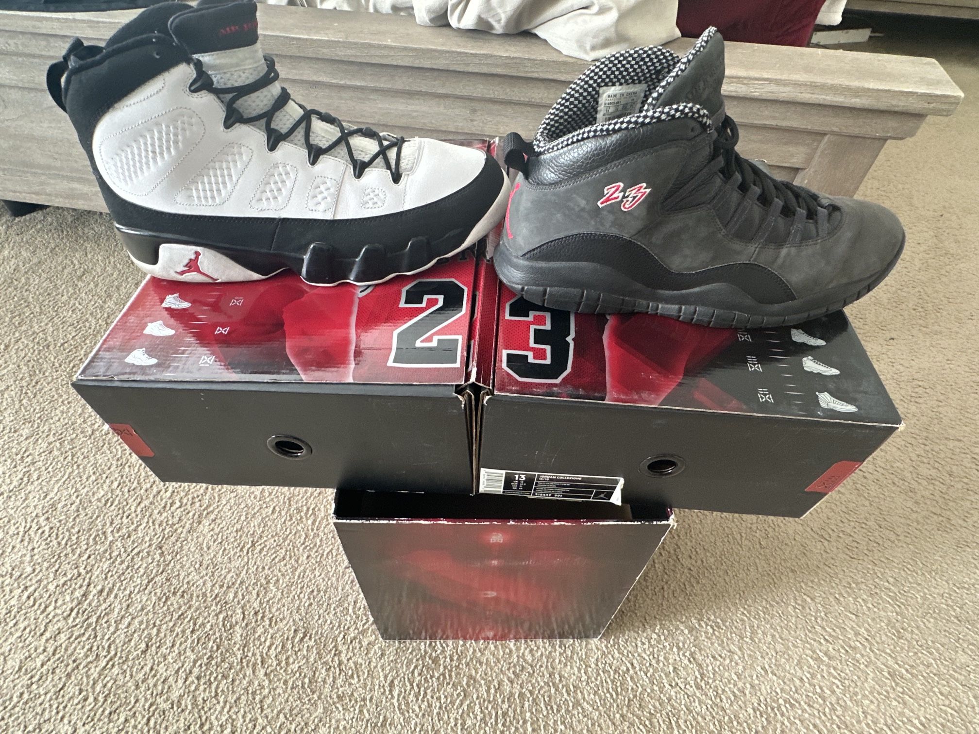 4 PAIRS - Jordan 10/13 & 9/14 countdown packs - Size 13
