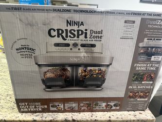 Ninja Crispi® DualZone™ Dual Basket Glass Air Fryer in Bone