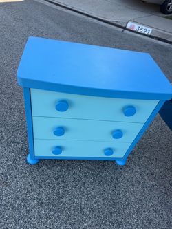 Blue 3-Drawer Kids Dresser