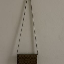 Beige & Brown Coach Purse