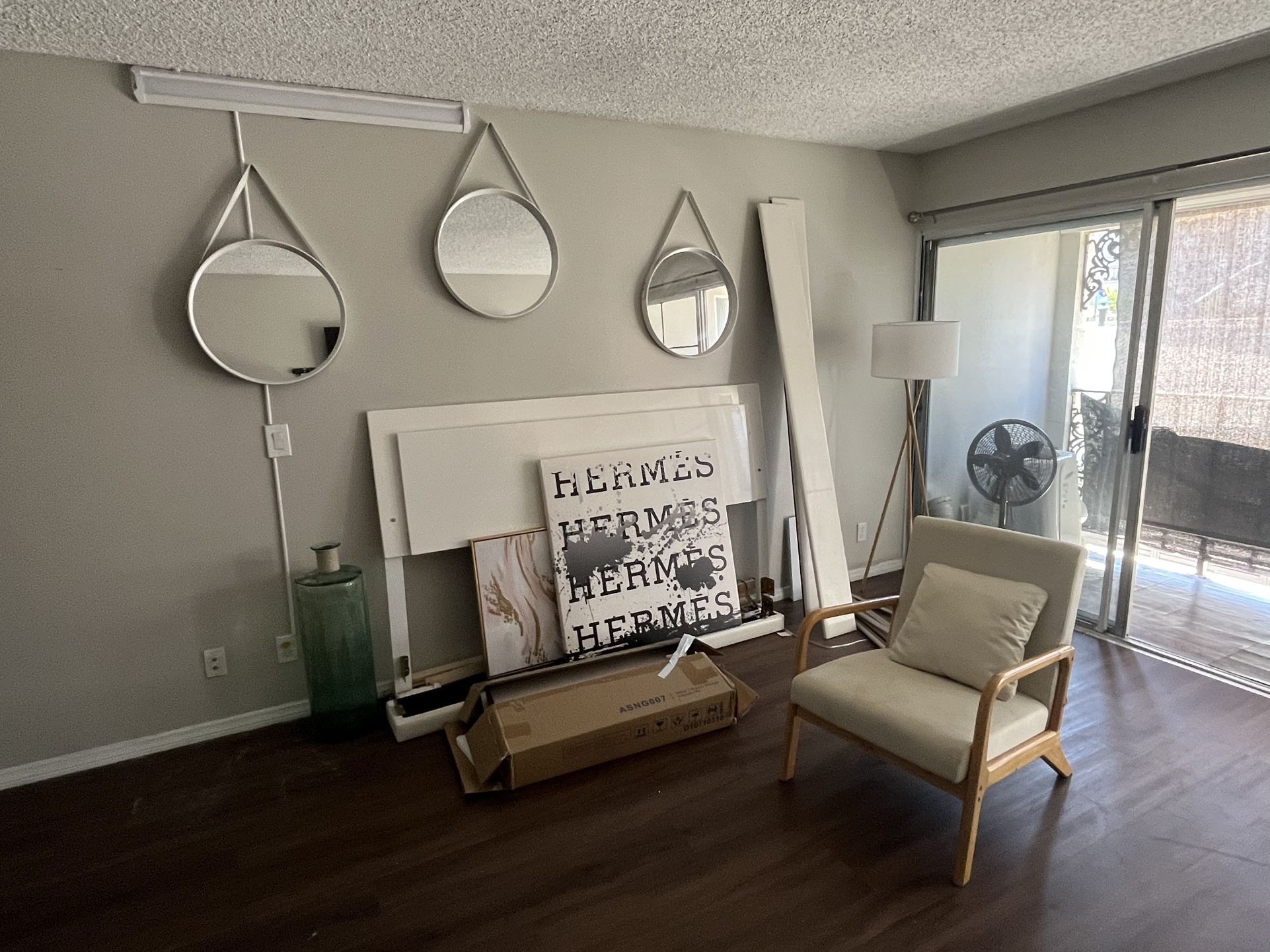 All Items-Moving Sale – Portable AC, Modern Bed, Chairs, Table, Art + More (Bundle Available)