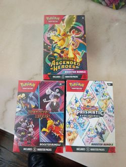 Lot of 3 Pokemon Booster Bundles