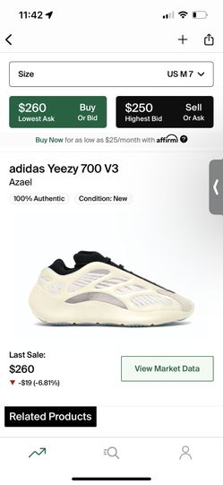Yezzy 700 V3 Azeal Size 7