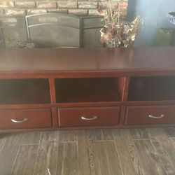 Cherry Wood Tv Stand 64” $50 OBO